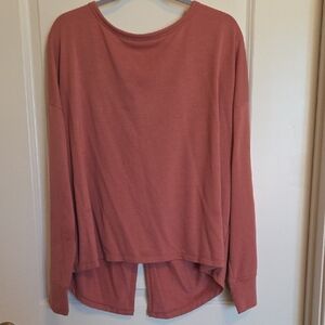 Old Navy Dusty Rose Long Sleeve Tee